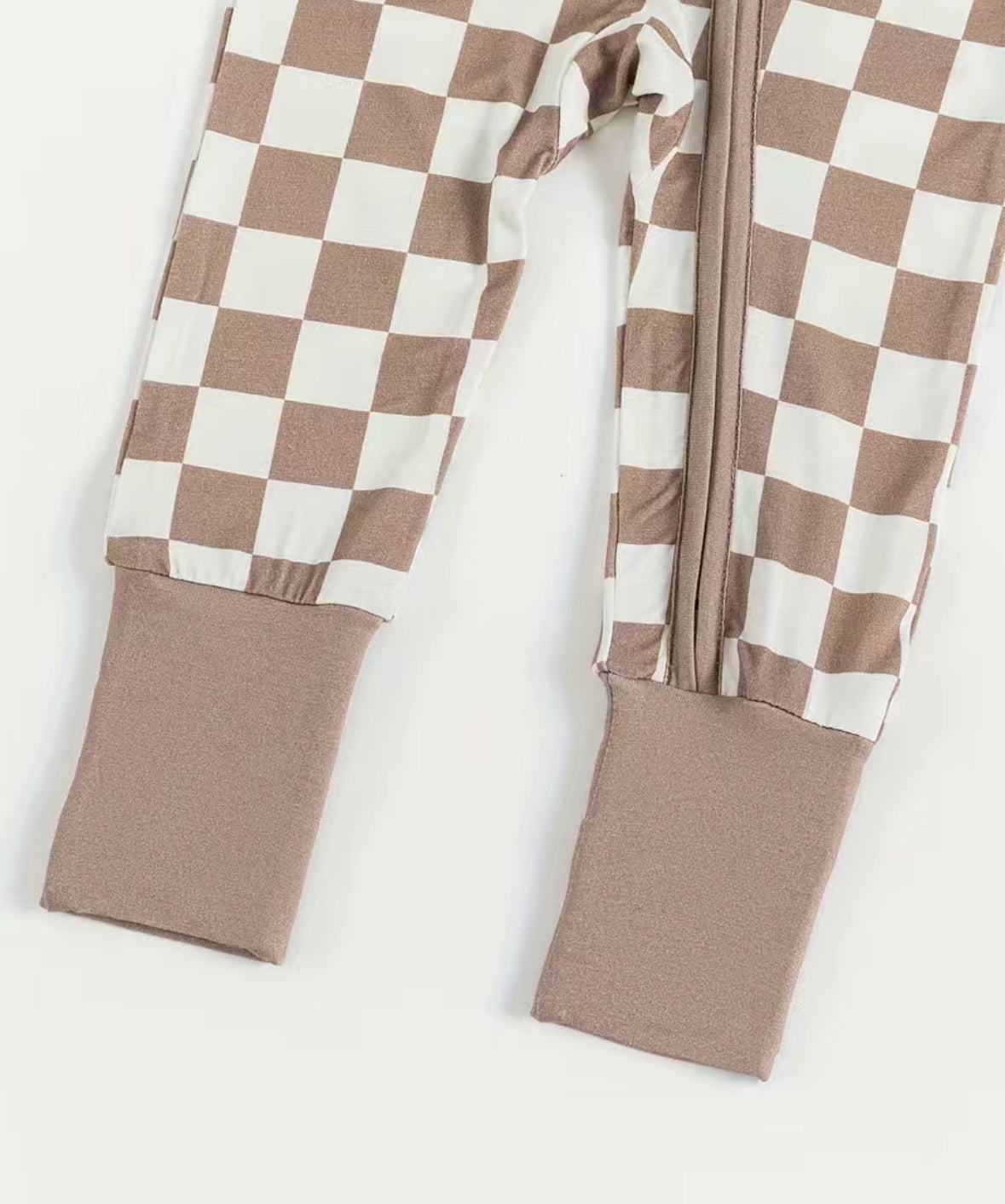 Neutral checkered bamboo Jammie’s