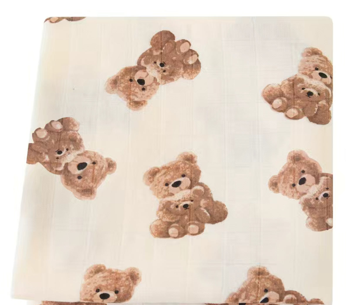 Teddy hugs muslin swaddle